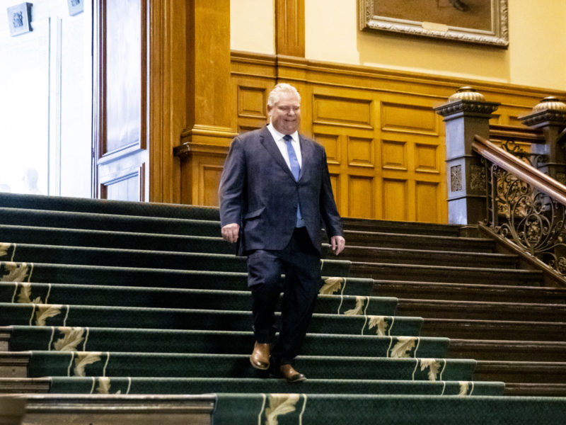 A photo of Ontario Premier Doug Ford on the day he dissolved the legislature on May 4, 20220.