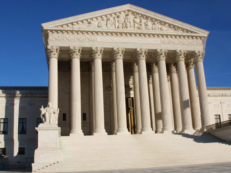 A photo of the U.S. Supreme Court building.