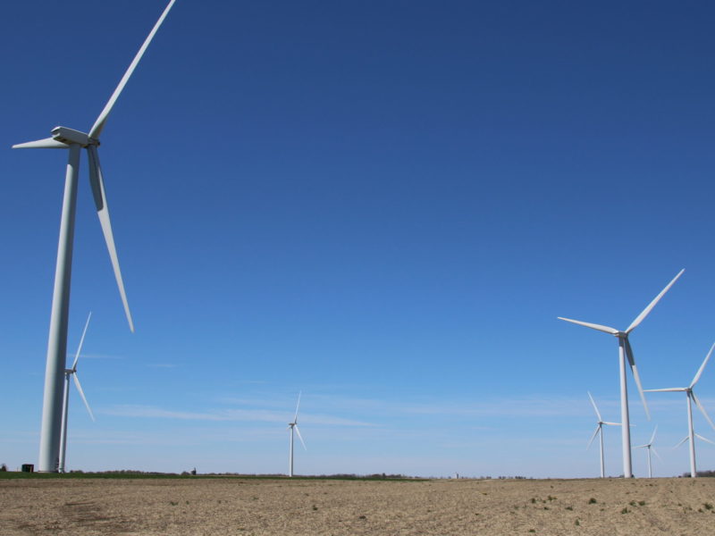 A photo of a wind farm in Strathroy-Caradoc, Ontario.