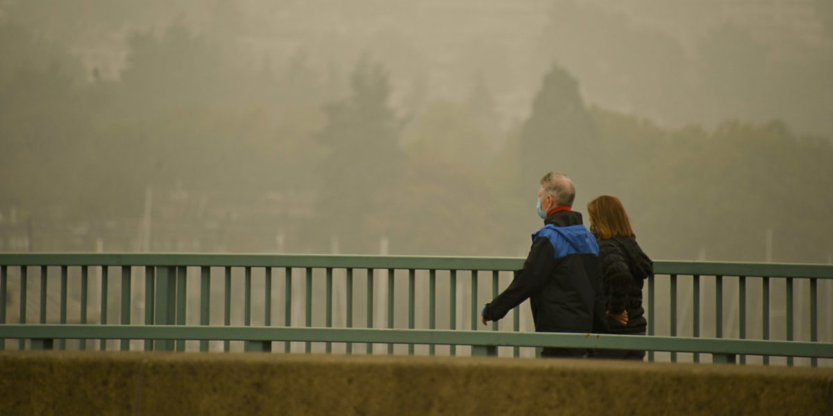 A photo of a smoke filled day in Vancouver in September of 2020 thanks to a nearby forest fire.