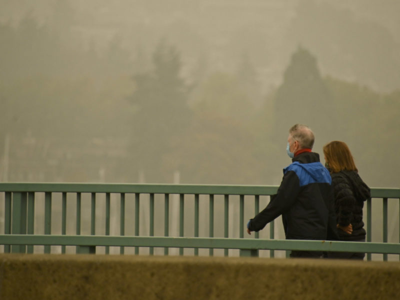 A photo of a smoke filled day in Vancouver in September of 2020 thanks to a nearby forest fire.