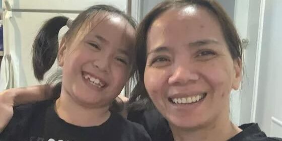 A photo of Evangeline Cayanan and her daughter McKenna Rose.