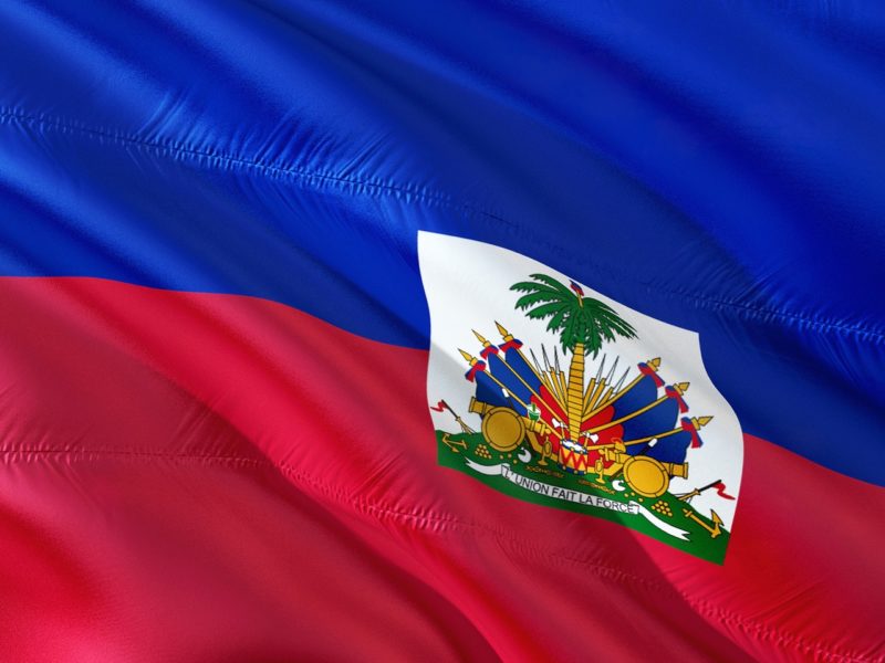 A photo of the Haitian flag.