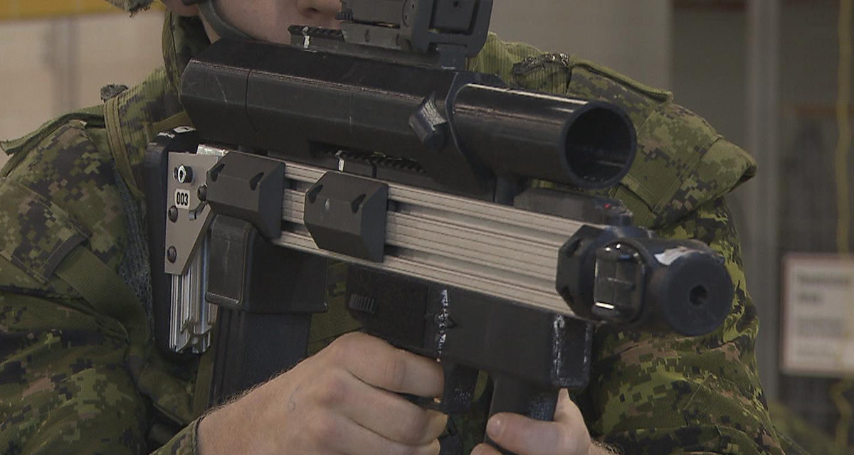 A 2015 government of Canada photo of a Canadian developed "smart" rifle.