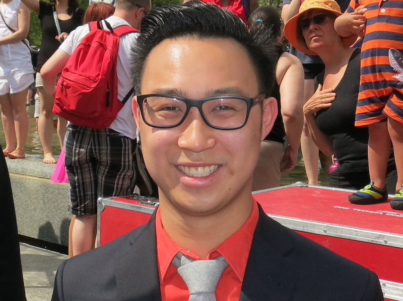 A photo of Edmonton-South MLA Thomas Dang, then 20, soon after his election in 2015.