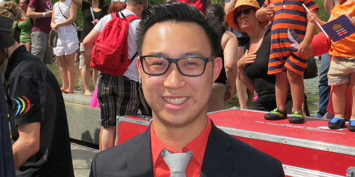 A photo of Edmonton-South MLA Thomas Dang, then 20, soon after his election in 2015.