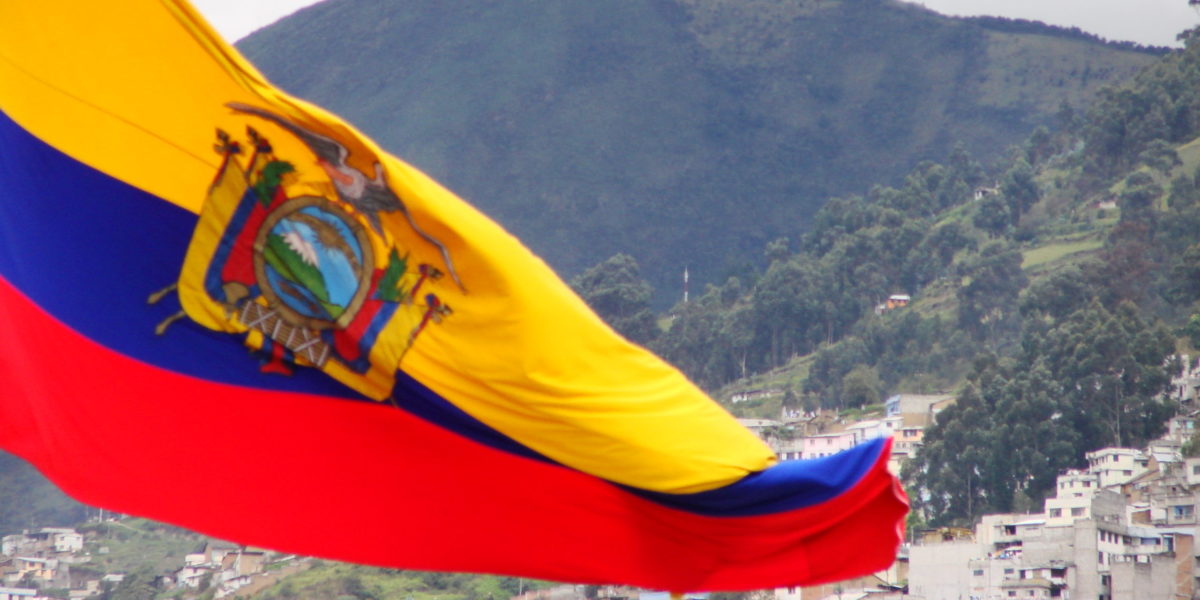 The flag of Ecuador.