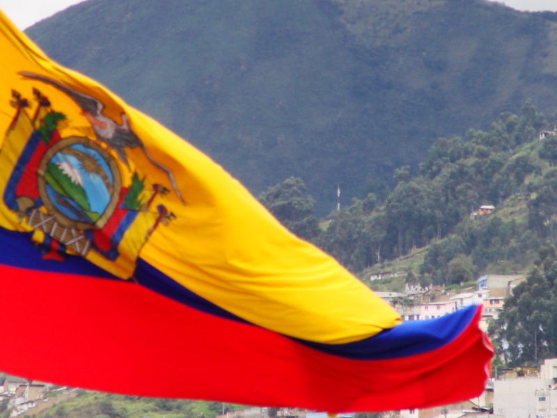 The flag of Ecuador.