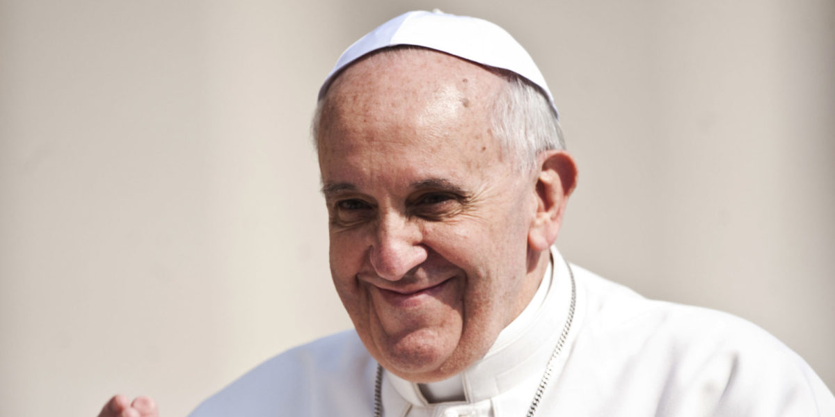 A photo of Pope Francis.