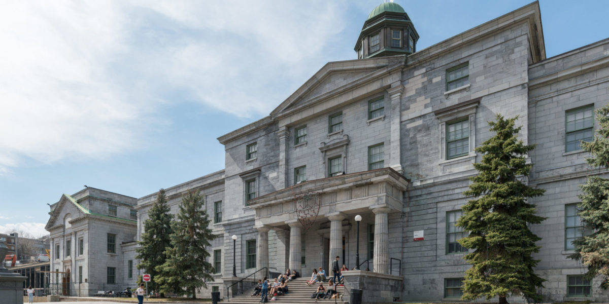 A photo of the Arts Building at McGill University.