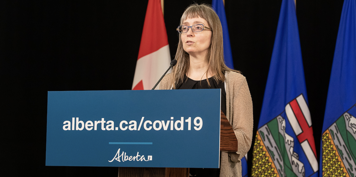 A photo of Alberta Chief Medical Officer of Health Deena Hinshaw,