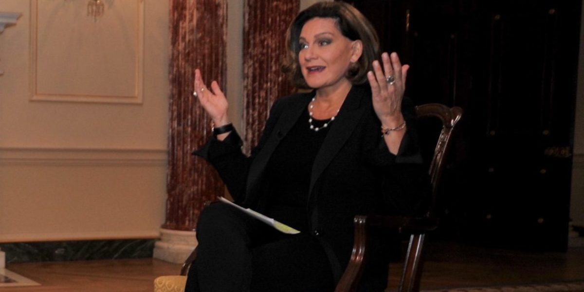 A photo of Lisa LaFlamme during an interview in 2016.