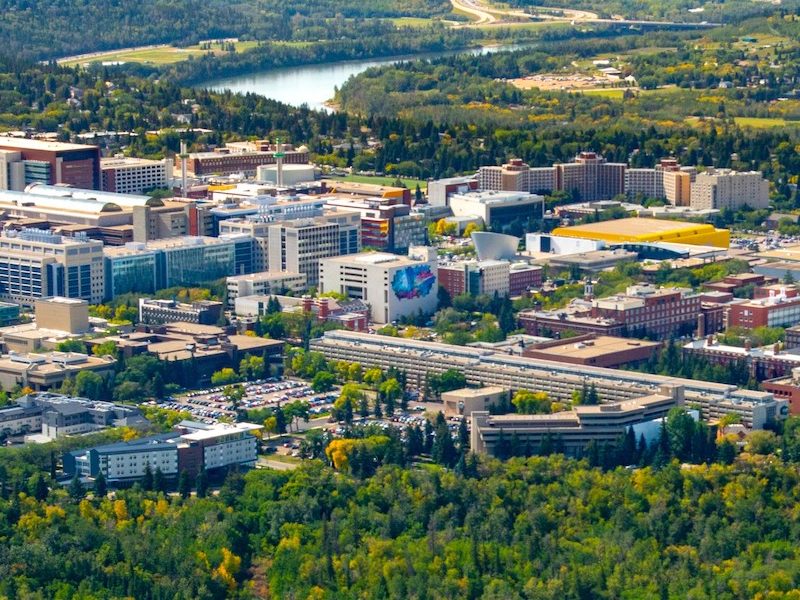 A photo of the University of Alberta campus in Edmonton.