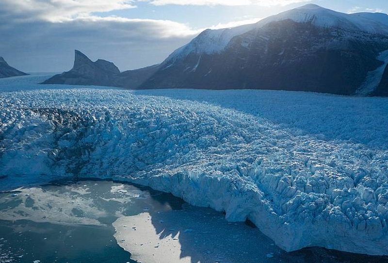 A photo of a west Greenland glacier identified by NASA Space Flight Centre as being susceptible to thinning.