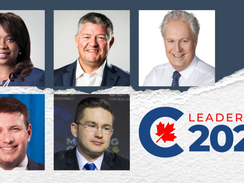 A photo of the CPC leadership candidates