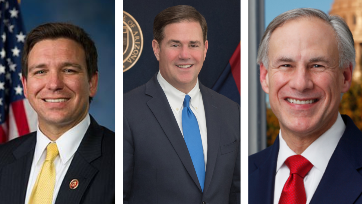 Governors DeSantis, Abbott and Ducey