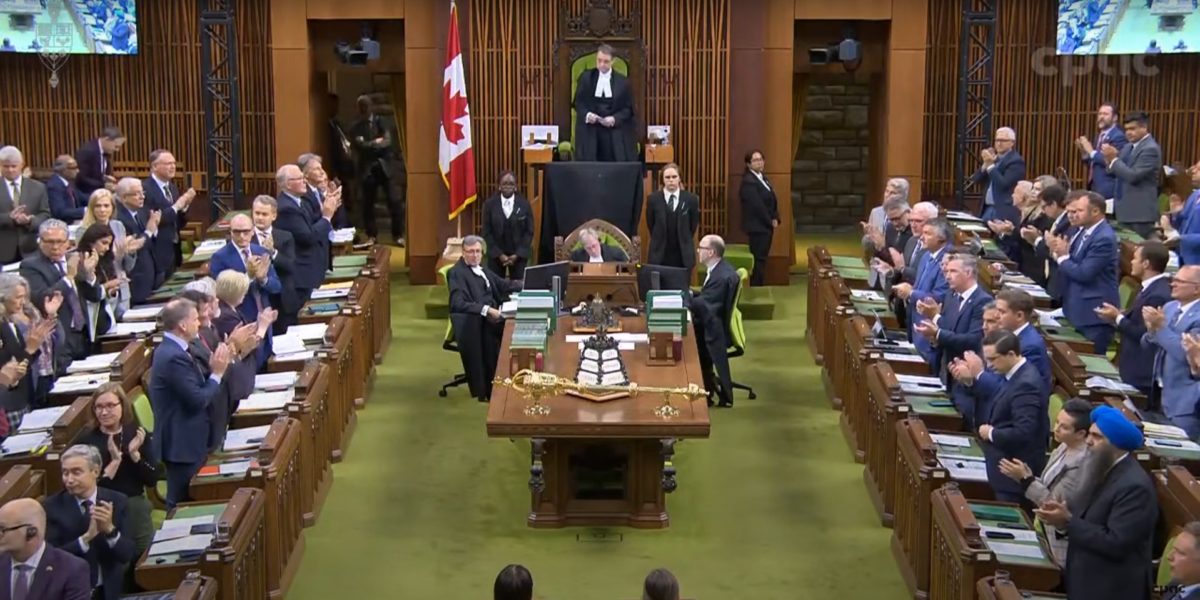 A screenshot of some of the front benches in the House of Commons during Question Period on Monday, September 20.