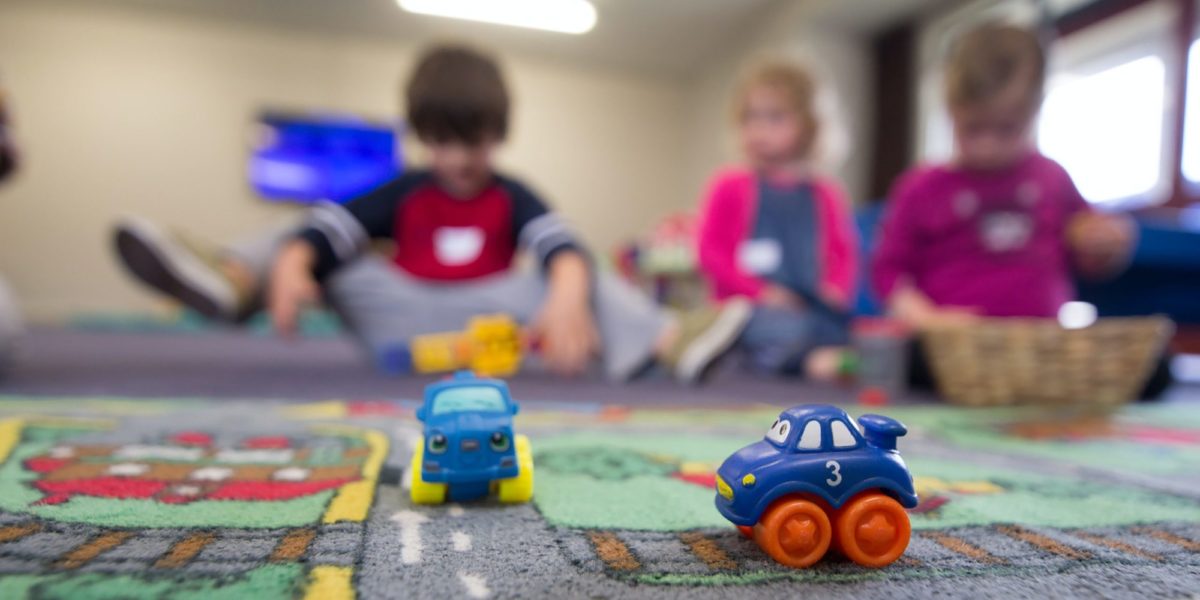 A photo of children at a child care centre.