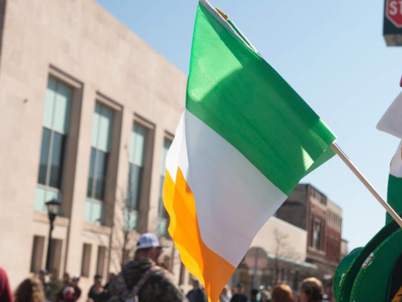 An Irish flag.