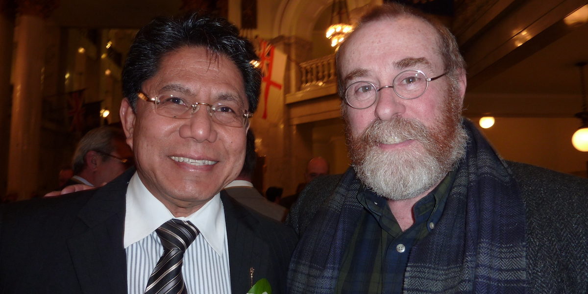 A photo of former Edmonton Mill-Woods MLA Carl Benito with the author of this post at the Alberta Legislature Building in 2012 – sometimes the only picture you have is the one you’re in.