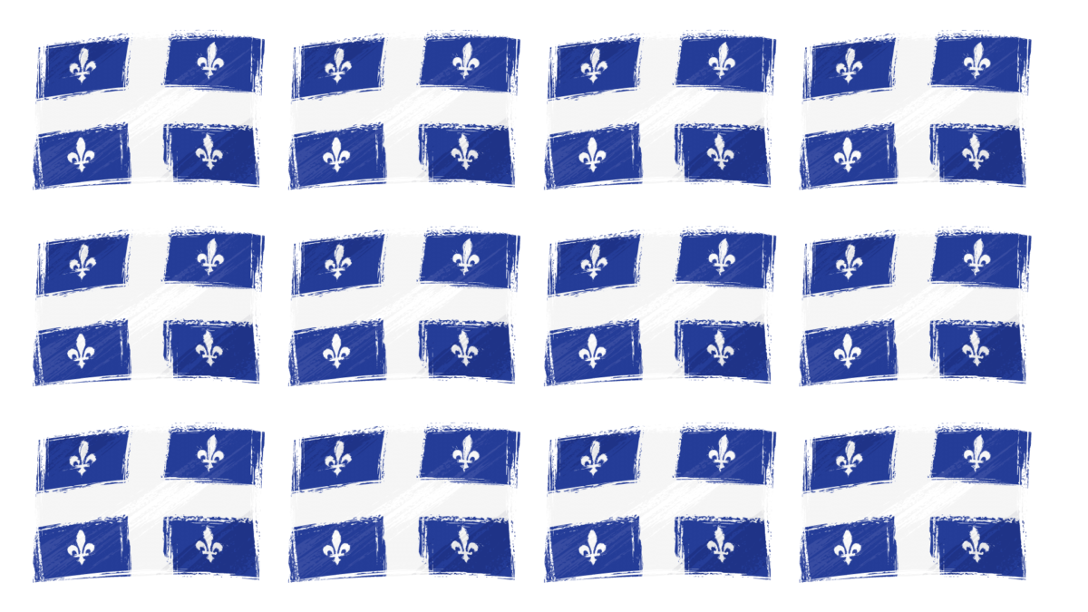 A photo pattern of Quebec's flag