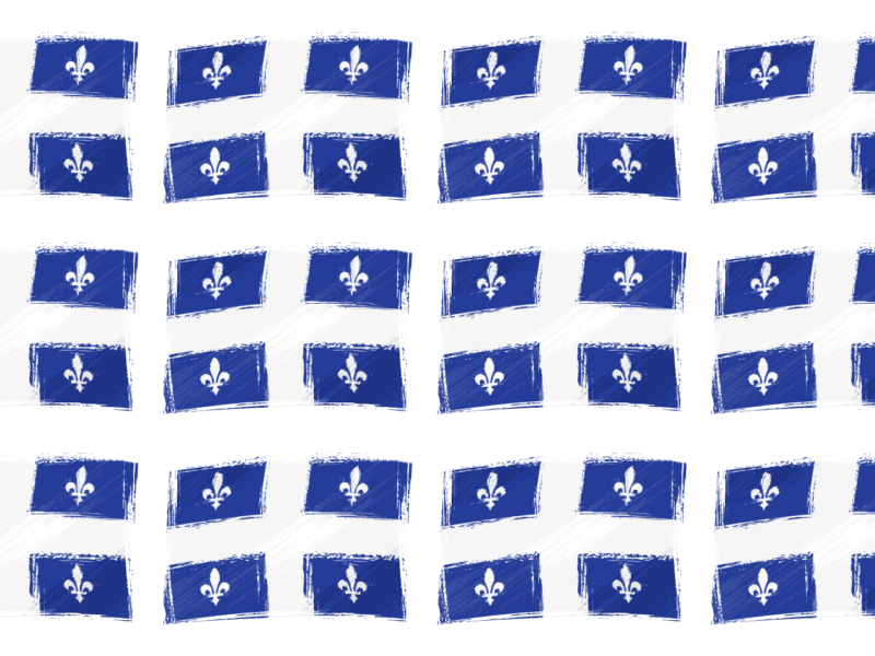 A photo pattern of Quebec's flag