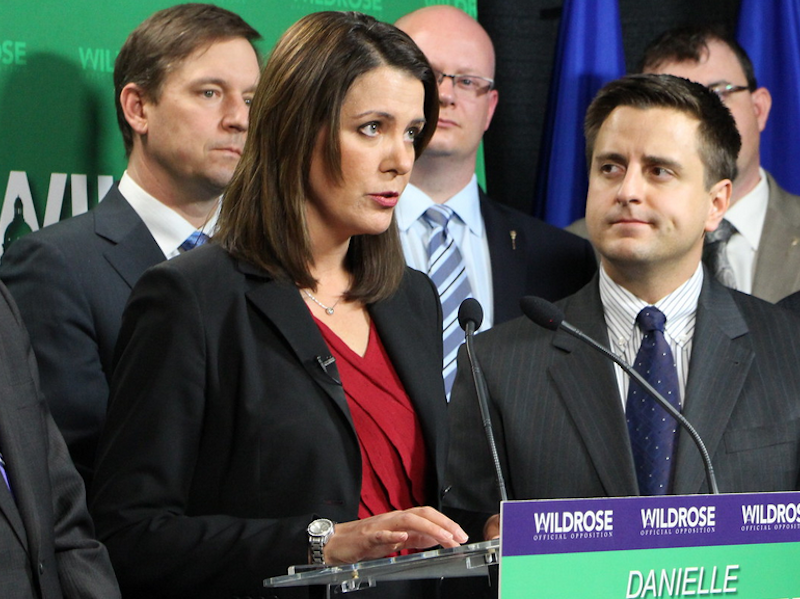 A photo of then Wildrose leader Danielle Smith in 2014, shortly before her defection to the Progressive Conservative benches; she is now widely expected to be named unelected premier of Alberta.