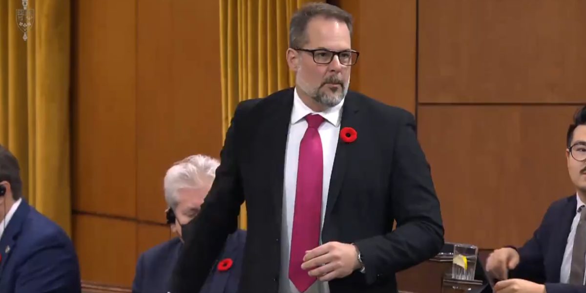 A photo of NDP MP Alexandre Boulerice speaking in the House of Commons.