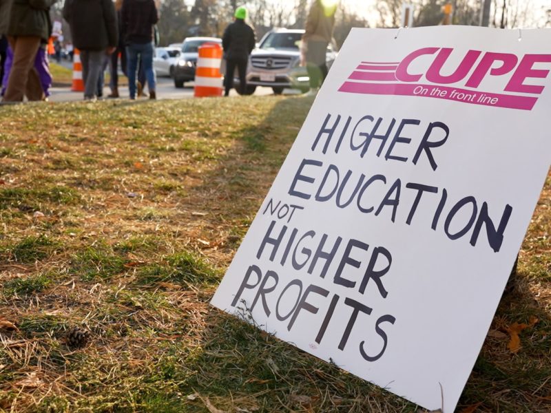 A union protest sign.