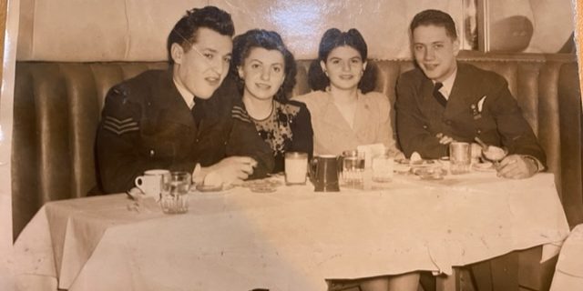 Pictured from left-to-right are: Nathan ("Kelly") Kalichman, Evelyn Kalichman, Anne ("Arona") Nerenberg and Norman Nerenberg.