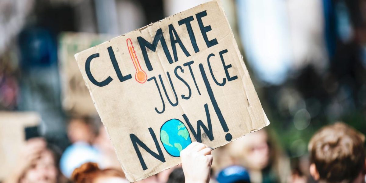 A sign at a climate protest.