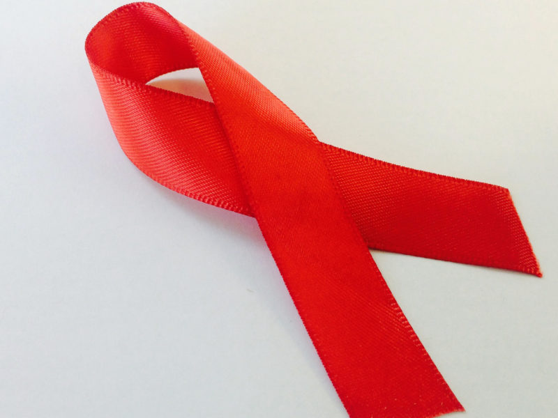 A World AIDS Day awareness ribbon.