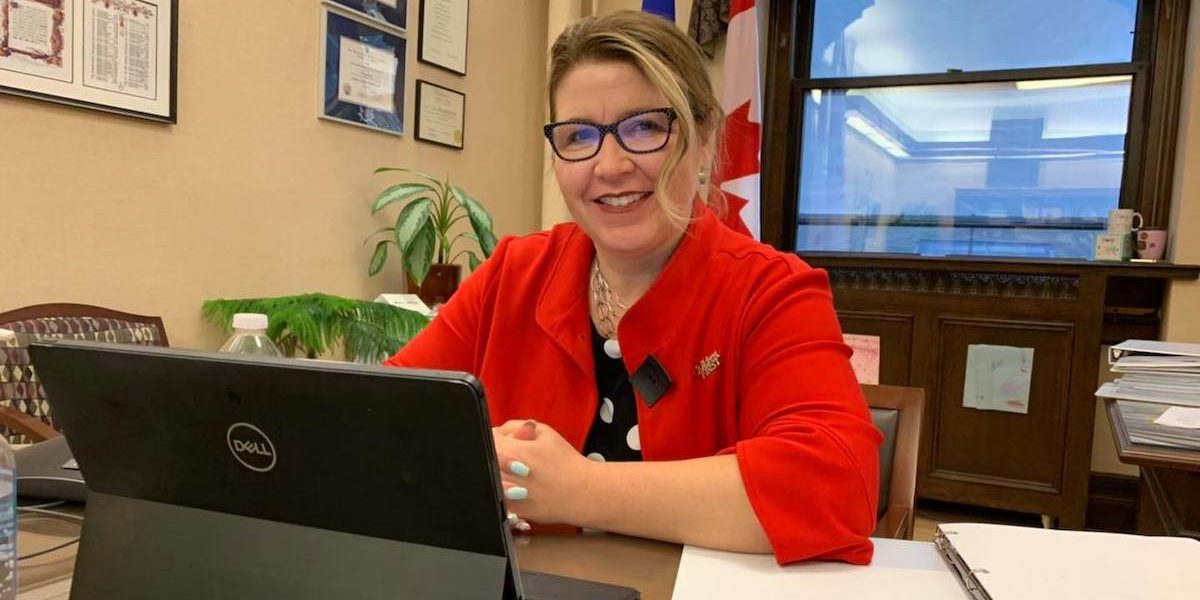 Then municipal affairs minister Tracy Allard in her office in the Alberta Legislature Building shortly before her Christmas 2020 mid-pandemic family vacation in Hawaii.