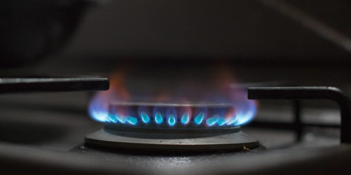 A photo of a flame of a gas powered stove.