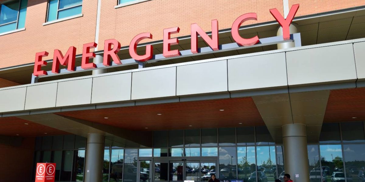 The entrance to the Emergency Room of the Markham Stouffville Hospital.