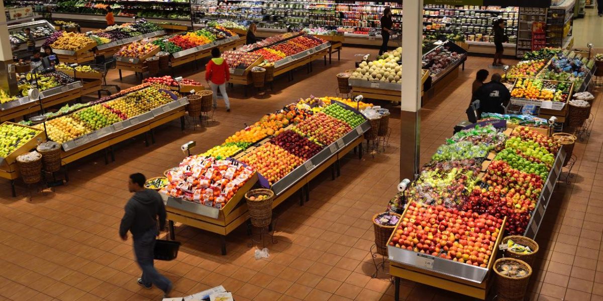 A photo of the inside of a Loblaws grocery store.