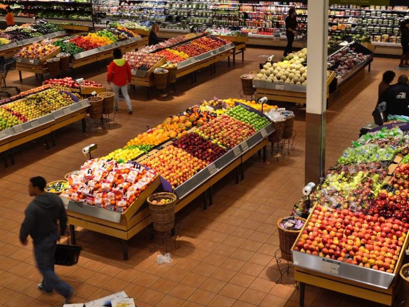 A photo of the inside of a Loblaws grocery store.