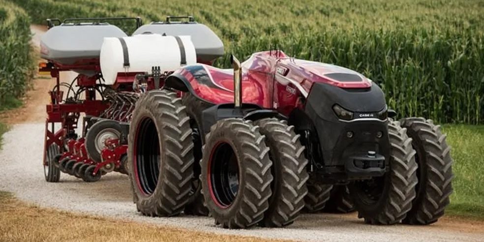 Example of a driverless tractor.