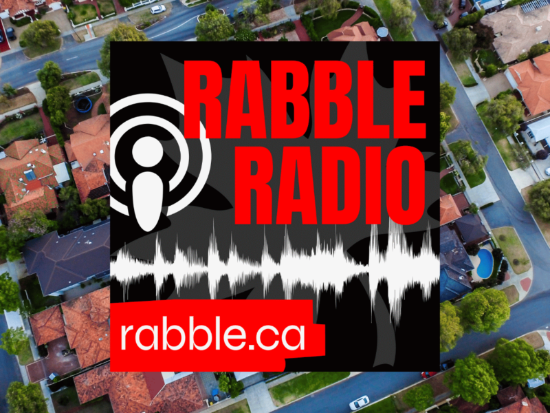 A promotional photo of this week's episode of rabble radio