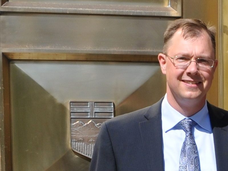 Social conservative activist and lawyer John Carpay at the Court of King’s Bench courthouse in Calgary.