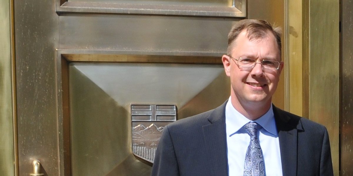 Social conservative activist and lawyer John Carpay at the Court of King’s Bench courthouse in Calgary.