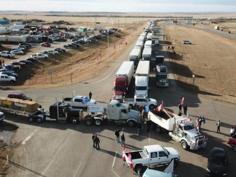 The Coutts border blockade last year.