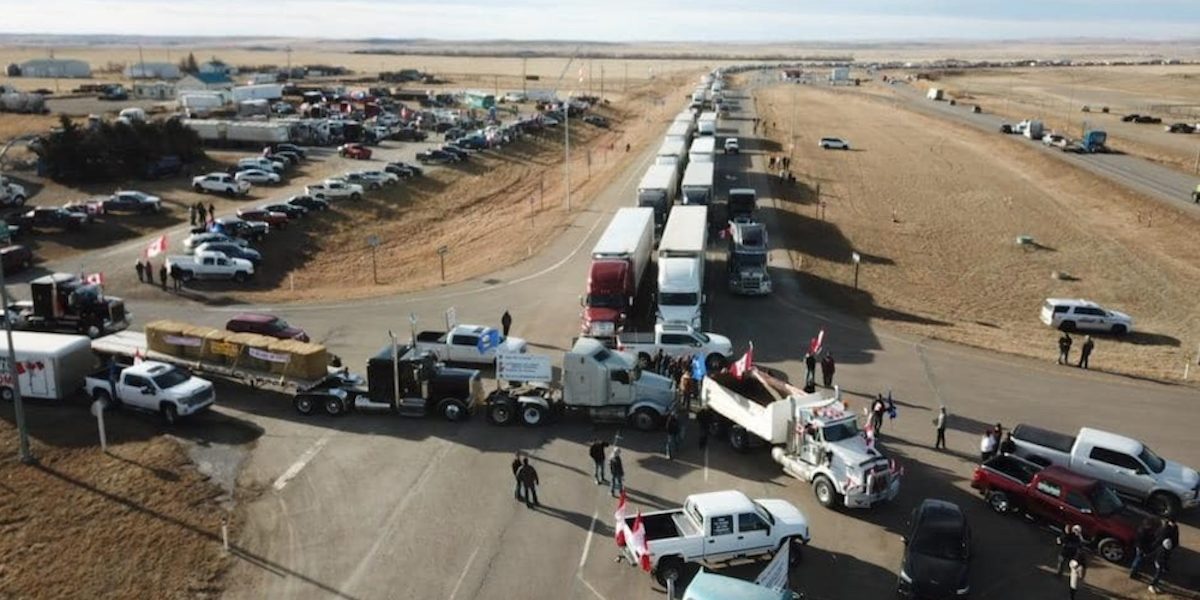 The Coutts border blockade last year.