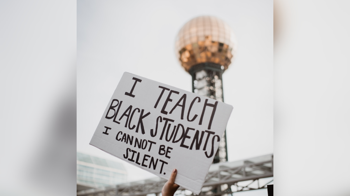 A sign at a Black Lives Matter protest.