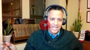 A photo of MP Matthew Green speaking about confronting far-right extremism in Canada.