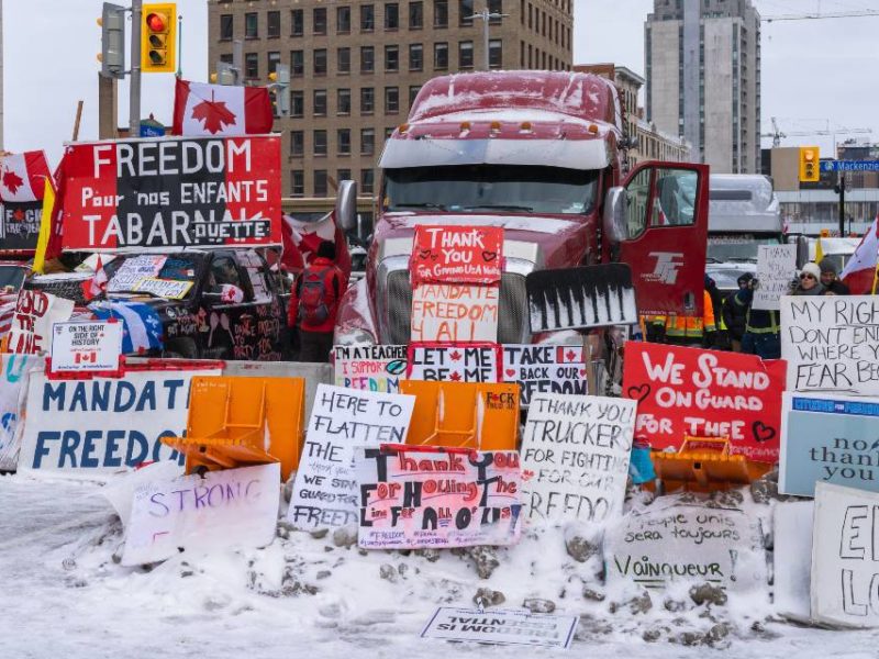 A scene from the Freedom Convoy.