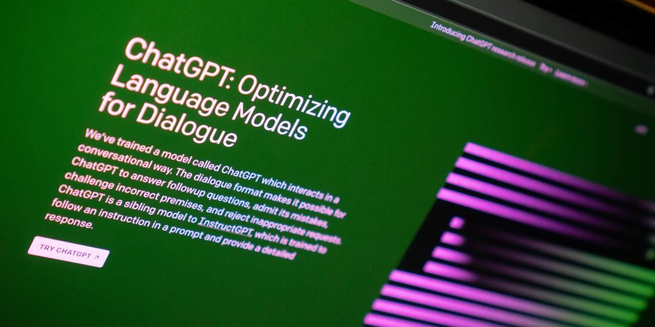 The landing page for OpenAI's ChatGPT.