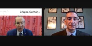 English Montreal School Board (EMSB) Michael Cohen appearing alongside Holocaust investigator Steven Rambam in an EMSB video.