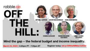 Event poster for Off the Hill