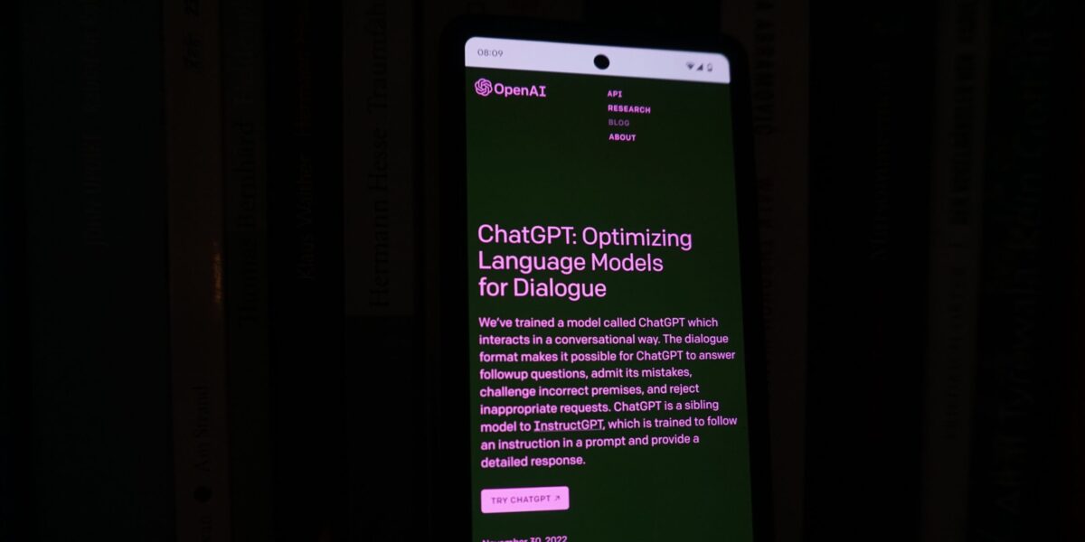 ChatGPT being featured on a phone.
